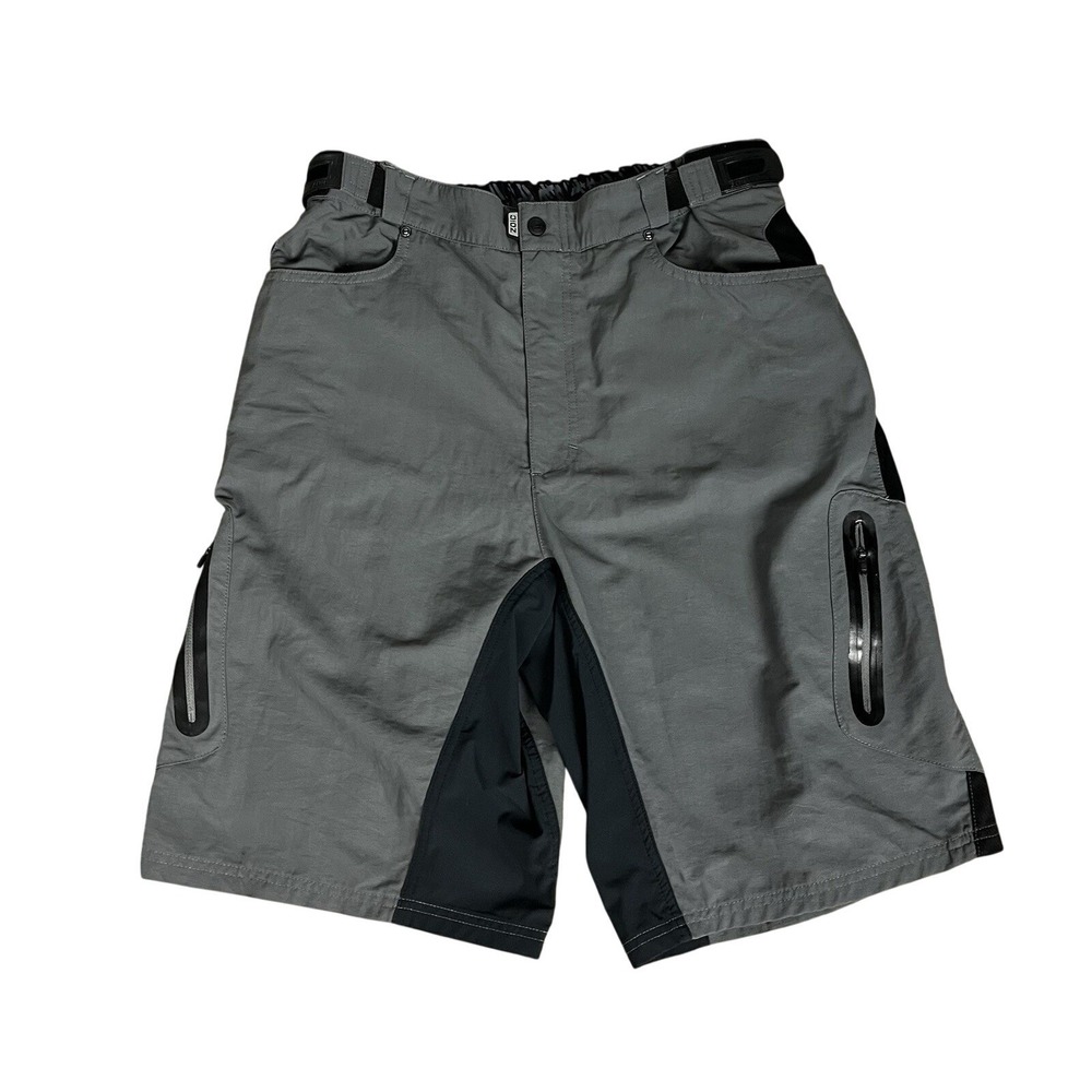 Zoic Shorts 2XL Zip Cargo Bike MTB Mountain Cycling Trail  Outdoor Gray